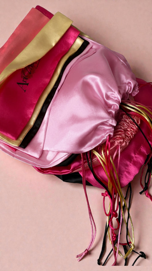 Sating wig storage bag